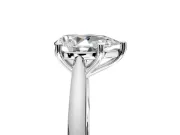 Solitaire Engagement Ring Setting for Pear-Shaped Center with Narrow Cathedral Band and Prong Head in White Gold