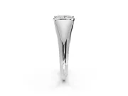 Tension Engagement Ring Setting for Princess Cut Center with Wide Tapered Band and Tension Head in Platinum