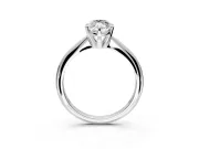 Solitaire Engagement Ring Setting for Marquise Center with Knife Ridge Band and Claw Prong Head in Platinum