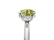 Hidden Halo Engagement Ring Setting for Fancy Yellow Round Cut Center with Thin Rounded Band and Prong Head in Sterling Silver