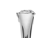 Tension Engagement Ring Setting for Heart-Shaped Center with Wide Tapered Band and Tension Head in White Gold