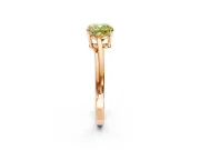Solitaire Engagement Ring Setting for Fancy Yellow Cushion Cut Center with Plain Bypass Twist Band and Prong Head in Rose Gold