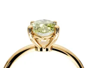 Minimalist Solitaire Engagement Ring Setting for Fancy Yellow Marquise Center with Thin Band and Prong Head in Yellow Gold