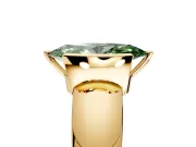 Tension Engagement Ring Setting for Fancy Green Marquise Center with Wide Flat Band and Tension Head in Yellow Gold