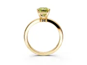 Solitaire Engagement Ring Setting for Fancy Yellow Radiant Cut Center with Plain Band and Tulip Prong Head in Yellow Gold