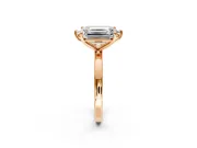 Marquise and Emerald Cut Lab-Grown Diamond Toi et Moi Engagement Ring with Prong-Set Stones in Rose Gold