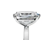 Fancy Blue Marquise and Emerald Cut Lab-Grown Diamond Toi et Moi Engagement Ring with Prong-Set Stones in Platinum
