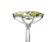 Solitaire Engagement Ring Setting for Fancy Yellow Marquise Center with Straight Thin Band and Prong Head in White Gold