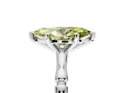 Solitaire Engagement Ring Setting for Fancy Yellow Marquise Center with Bamboo Band and Prong Head in Platinum