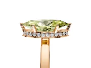 Hidden Halo Engagement Ring Setting for Fancy Yellow Marquise Center with Wide Flat Plain Band and Prong Head in Rose Gold