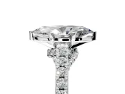 Solitaire Engagement Ring Setting for Marquise Center with Crossover Accents and Prong Head in Sterling Silver