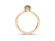 Solitaire Engagement Ring Setting for Fancy Green Marquise Center with Plain Split Shank and Prong Head in Rose Gold