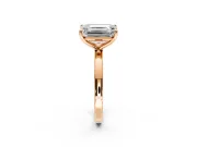 Fancy Yellow Oval and Emerald Cut Lab-Grown Diamond Toi et Moi Engagement Ring with Prong-Set Stones in Rose Gold
