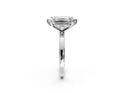 Fancy Blue Marquise and Emerald Cut Lab-Grown Diamond Toi et Moi Engagement Ring with Prong-Set Stones in Platinum