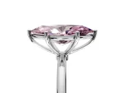 Solitaire Engagement Ring Setting for Fancy Pink Marquise Center with Straight Thin Band and Prong Head in Sterling Silver