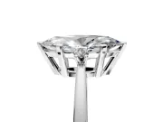 3 Stone Engagement Ring Setting for Marquise Center with Low-Set Round Cut Accents and Prong Head in Platinum