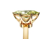 Solitaire Engagement Ring Setting for Fancy Yellow Marquise Center with Plain Band and Tulip Prong Head in Yellow Gold