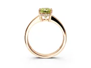 Solitaire Engagement Ring Setting for Fancy Yellow Radiant Cut Center with Channel-Set Accent Band and Prong Head in Rose Gold