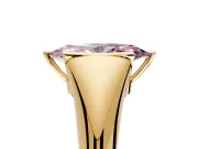 Tension Engagement Ring Setting for Fancy Pink Marquise Center with Wide Tapered Band and Tension Head in Yellow Gold