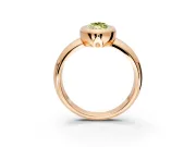 Solitaire Engagement Ring Setting for Fancy Yellow Marquise Center with Wide Band and Bezel Head in Rose Gold
