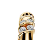 Round Cut Lab-Grown Diamond Multi-Row Channel-Set Wedding Band in Yellow Gold