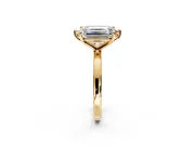 Fancy Pink Marquise and Emerald Cut Lab-Grown Diamond Toi et Moi Engagement Ring with Prong-Set Stones in Yellow Gold