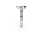 Solitaire Engagement Ring Setting for Fancy Yellow Marquise Center with Multi-Row Accents and Prong Head in Platinum
