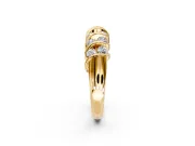 Round Cut Lab-Grown Diamond Multi-Row Channel-Set Wedding Band in Yellow Gold