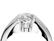 Tension Engagement Ring Setting for Marquise Center with Wide Tapered Band and Tension Head in Platinum