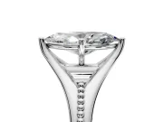 Solitaire Engagement Ring Setting for Marquise Center with Milgrain Cathedral Band and Prong Head in White Gold