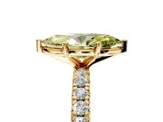 Solitaire Engagement Ring Setting for Fancy Yellow Marquise Center with Shared-Prong Accents and Prong Head in Yellow Gold