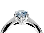 Solitaire Engagement Ring Setting for Fancy Blue Marquise Center with Reverse Tapered Band and Prong Head in Platinum