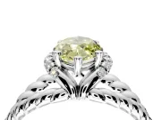 Halo Engagement Ring Setting for Fancy Yellow Marquise Center with Rope Twist Split Shank and Prong Head in Platinum
