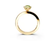 Solitaire Engagement Ring Setting for Fancy Yellow Marquise Center with Channel Baguette Band and Prong Head in Yellow Gold