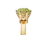 Solitaire Engagement Ring Setting for Fancy Yellow Cushion Cut Center with Plain Band and Tulip Prong Head in Yellow Gold