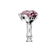 Solitaire Engagement Ring Setting for Fancy Pink Heart-Shaped Center with Bamboo Band and Prong Head in Sterling Silver