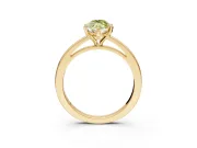 Solitaire Engagement Ring Setting for Fancy Yellow Marquise Center with Basket Rail and Prong Head in Yellow Gold
