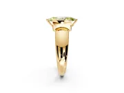 Tension Engagement Ring Setting for Fancy Yellow Marquise Center with Wide Flat Band and Tension Head in Yellow Gold