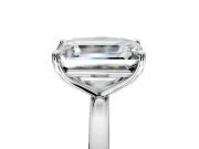 Cushion Cut and Emerald Cut Lab-Grown Diamond Toi et Moi Engagement Ring with Prong-Set Stones in Sterling Silver