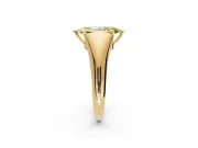 Tension Engagement Ring Setting for Fancy Yellow Marquise Center with Wide Tapered Band and Tension Head in Yellow Gold