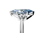 Solitaire Engagement Ring Setting for Fancy Blue Marquise Center with Knife Ridge Band and Claw Prong Head in Platinum