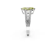 Split Shank Engagement Ring Setting for Fancy Yellow Marquise Center with Pave Split Shank and Prong Head in Platinum