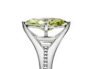 Solitaire Engagement Ring Setting for Fancy Yellow Marquise Center with Milgrain Cathedral Band and Prong Head in Sterling Silver