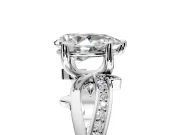 Solitaire Engagement Ring Setting for Pear-Shaped Center with Pave and Plain Crossover Band and Prong Head in Sterling Silver