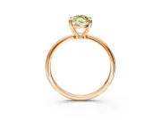 Minimalist Solitaire Engagement Ring Setting for Fancy Yellow Marquise Center with Thin Band and Prong Head in Rose Gold