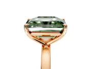 Fancy Green Asscher Cut and Emerald Cut Lab-Grown Diamond Toi et Moi Engagement Ring with Prong-Set Stones in Rose Gold