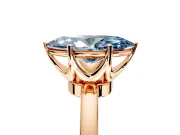 Solitaire Engagement Ring Setting for Fancy Blue Marquise Center with Plain Band and Tulip Prong Head in Rose Gold