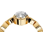 Vintage Station Engagement Ring Setting for Marquise Center with Accents and Prong Head in Yellow Gold