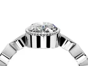 Vintage Station Engagement Ring Setting for Oval Center with Accents and Prong Head in Platinum