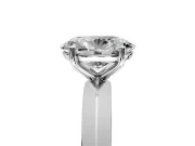 Solitaire Engagement Ring Setting for Oval Center with Wide Knife Ridge Band and Prong Head in Sterling Silver